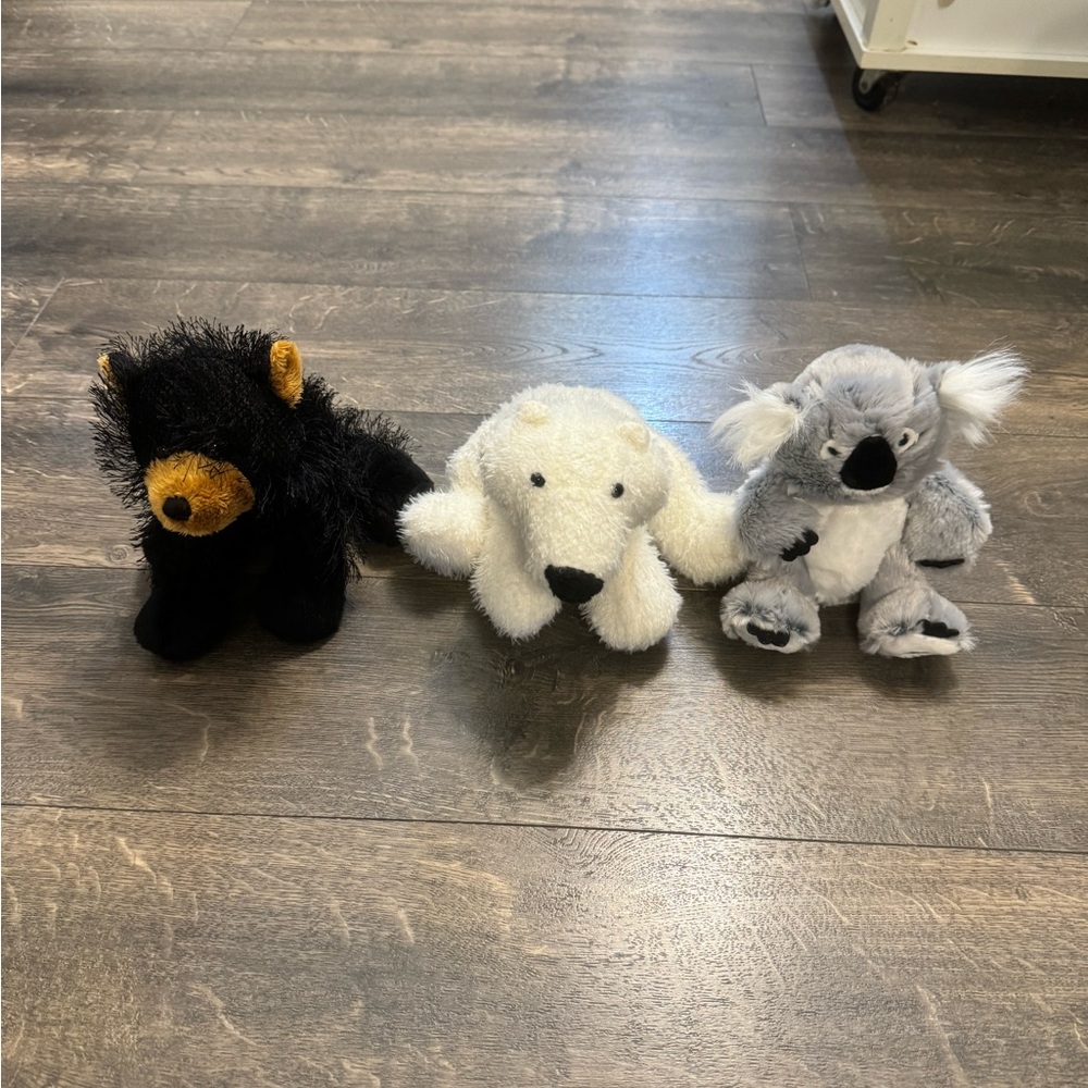 Set of 3 Ganz Webkins Stuffed Animals from 2006-2007